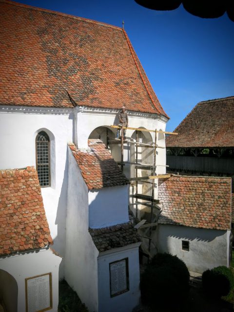 Den befäste kyrkan i Viscri, Transsylvanien, Rumänien, UNESCO